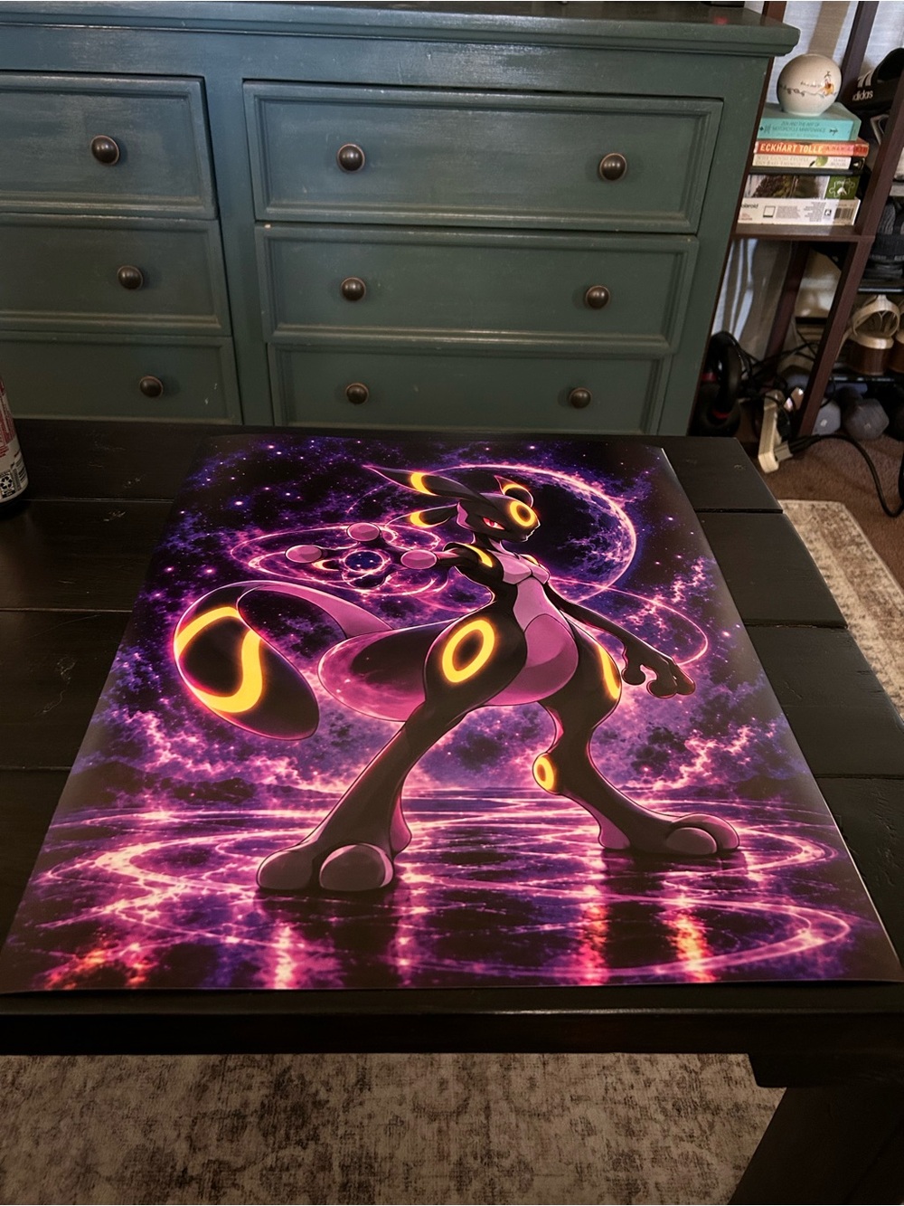 Cosmic Eclipse Creature 16x20 Metallic Poster – Original Fantasy Wall Art